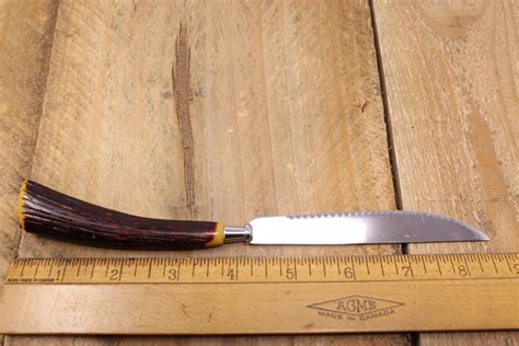 Vintage Marvo Live Edge Steakmates Knives With Faux Antler Etsy