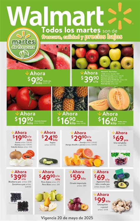 Martes de Frescura Walmart 20 de mayo: precios de frutas y verduras