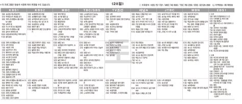 5월28일토 Tv 편성표 영남일보 사람과 지역의 가치를 생각합니다