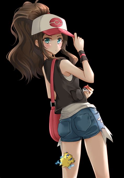 Wallpaper Anime Girls Hilda Pokemon Long Hair Ponytail Brunette