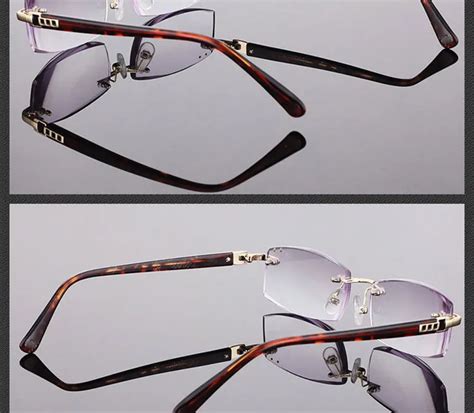 Designer Korean Diamond Cut Edge Glasses Frames Fashion Gold Eyeglasses