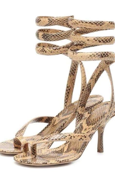 Snake Details High Heels - ShopperBoard