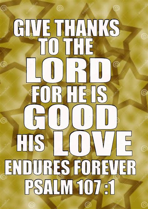 English Bible Vereses Give Thanks To The Lord For He Is Good His Love