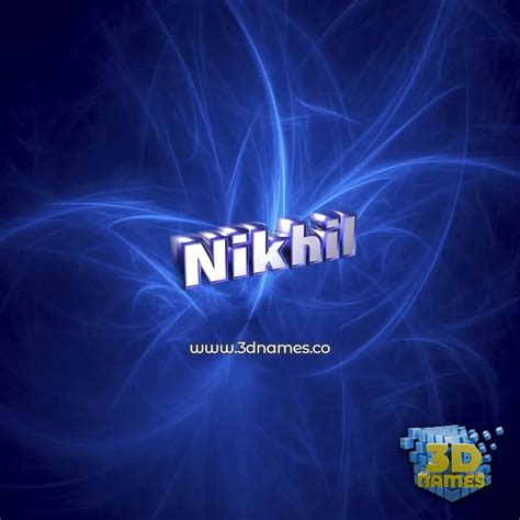 Preview of Plasma 3D name for "nikhil"