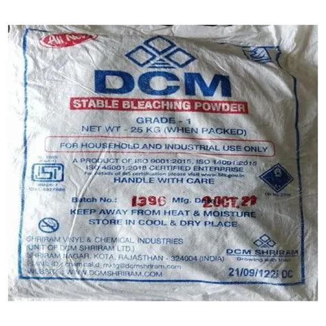 Industrial Grade Dcm Stable Bleaching Powder Packaging Size