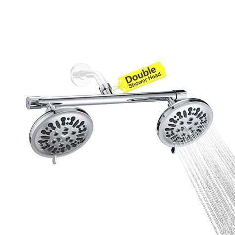 Cerypsa Double Shower Head With Built In Valve High Pressure 8 Setting