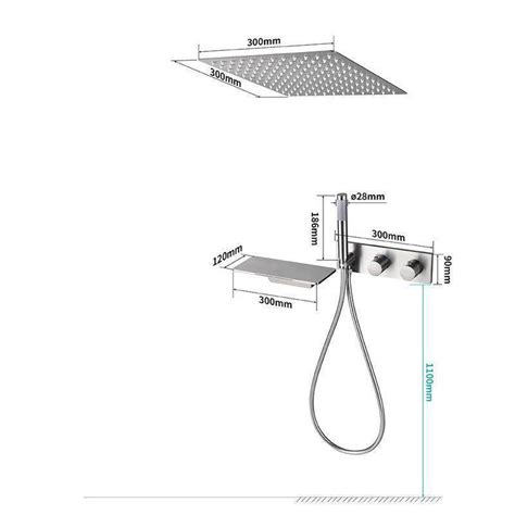 Duschsystem Thermostat Unterputz Mit Dem 12 Inch Regenduschkopf In