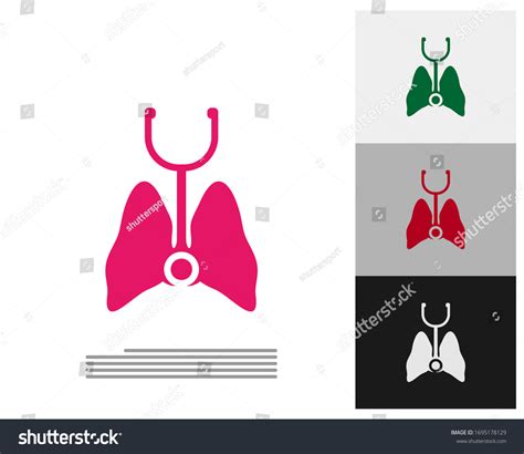 Stethoscope Lungs Logo Template Design Vector Stock Vector Royalty