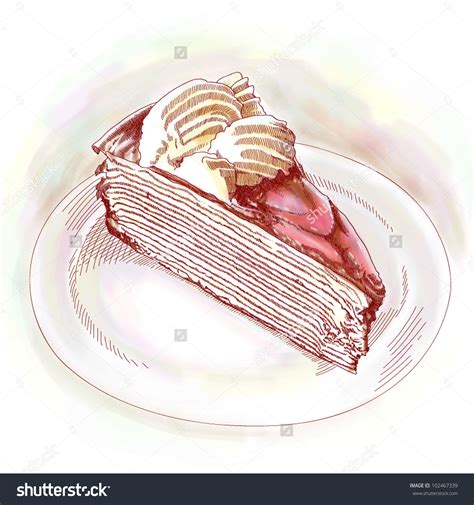 Slice Cake Drawing at GetDrawings | Free download