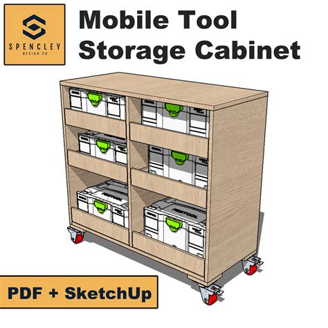 Mobile Tool Storage Cabinet Plans Made By Spencley Design Co