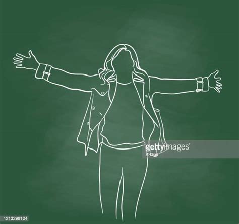 64 Open Arms Woman Drawing High Res Illustrations Getty Images