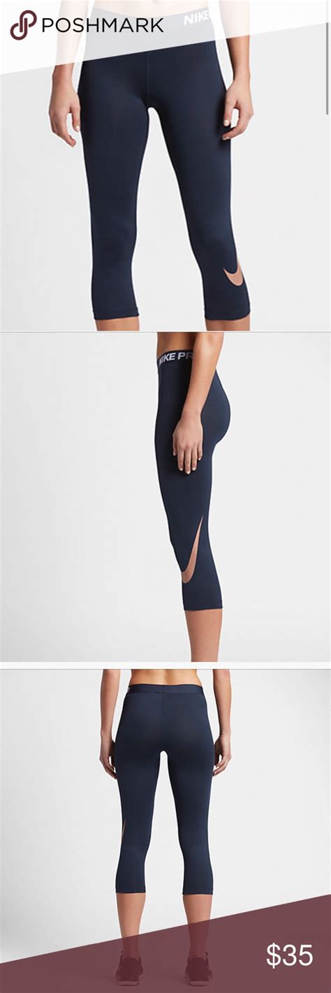 Nike Pro Logo Women S Training Capris Obsidian Womens Training