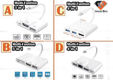 Lightning To HDMI Adapter Apple MFi Certified 3 In 1 USB OTG Digital