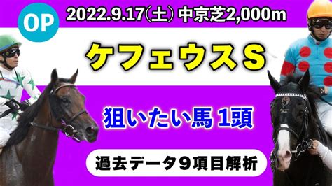 【ケフェウスステークス2022】過去データ9項目解析どんなレースかを掴める動画です買いたい馬1頭について競馬予想 Youtube