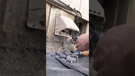 Satisfying Dryer Vent Cleaning Years Of Buildup Watch Till The End