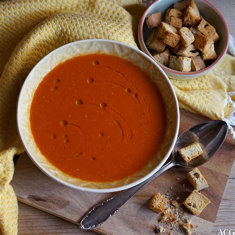 Tomatsuppe Med Chili Og Krutonger Enest Ende Mat