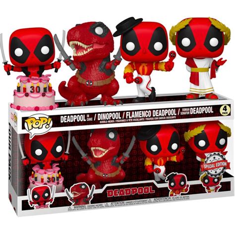 Buy Funko Pop Marvel Deadpool 30th Anniversary Pop Vinyl Figure 4 Pack