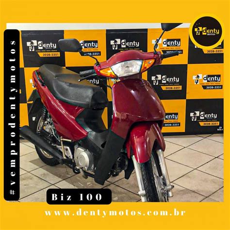 Moto Honda Biz 100 Es 2004 VErmelha Motos Denty Motos