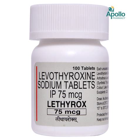 Lethyrox 75 Mcg Tablet Uses Side Effects Price Apollo Pharmacy