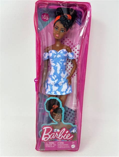 Barbie Fashionistas Doll Black Up Do Hair Off Shoulder Bleached