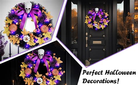 Halloween Wreaths For Front Door Decorationslighted