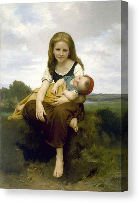 The Elder Sister By William Adolphe Bouguereau Canvas Print Canvas Art By William Adolphe