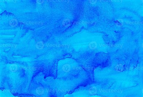 Watercolor Deep Blue Liquid Background Texture Hand Painted