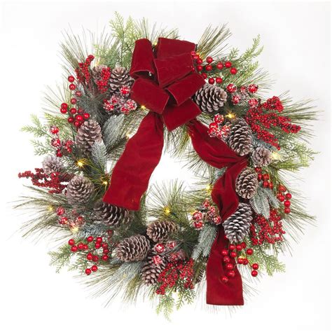 Christmas Wreaths - Christmas Greenery - The Home Depot