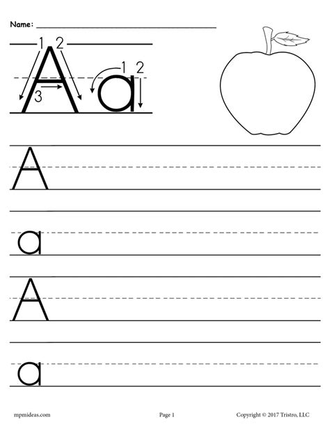 Alphabet Letter Handwriting Practice Sheets