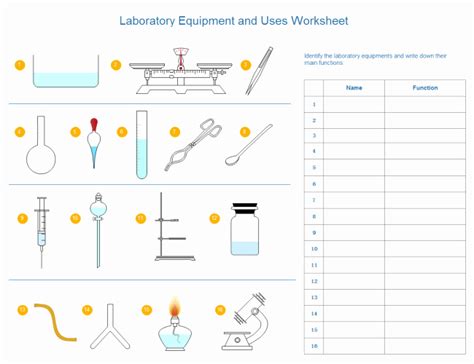 50 Lab Equipment Worksheet Answers