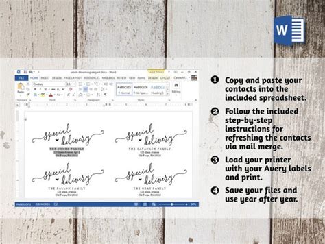 How To Mail Merge Labels From Excel To Word Avery Trackingopm