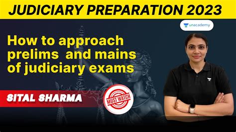 How To Approach Prelims And Mains Of Judiciary Exams Judiciary Preparation 2023 Sital Sharma