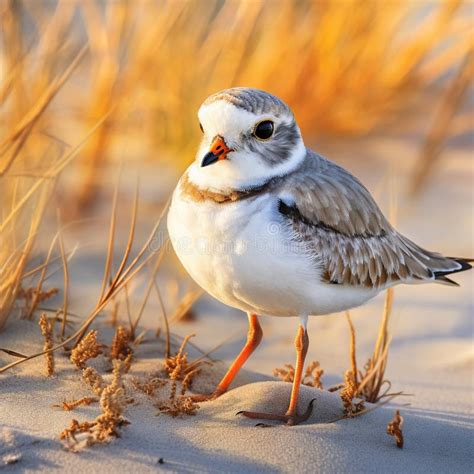 Ai Generated Illustration Wildlife Concept Of Piping Plover Stock