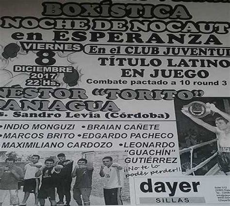 Deportes Diciembre N Stor Torito Paniagua Pelea Por Titulo