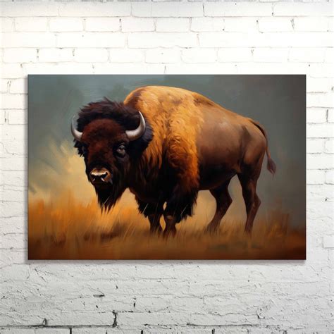 Bison Canvas Etsy