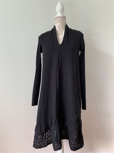 A Linie Kleid Von Cos Gr Xs Langarm Schwarz Mit Spitze Kaufen Auf