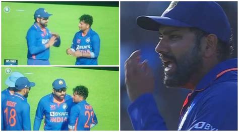 Ind Vs Aus Rohit Sharma Loses His Cool After Kuldeep Yadav Convinces