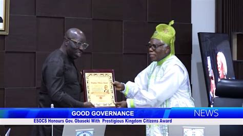 ESOCS Honours Gov Obaseki With Prestigious Kingdom Citizens Award