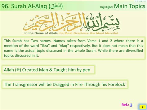 Al Quran Chapter Surah Al Alaq Blood Clot Surah Ikra Read Ppt