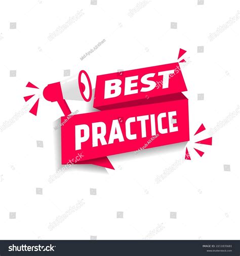 Best Practice Banner Template Megaphone Knowledge Stock Vector Royalty