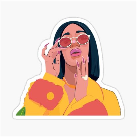 "cardi b okurrr" Sticker by Asminahq416 | Redbubble