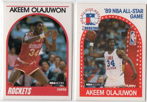 AKEEM OLAJUWON 1989 Hoops Basketball Cards 2 Lot Etsy