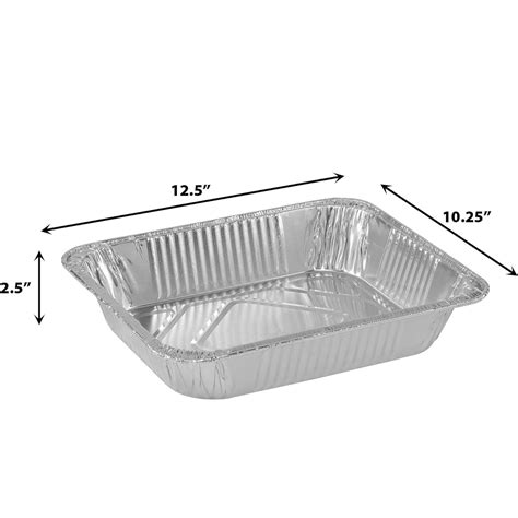 Disposable Regular Weight 9×13 Half Size Aluminum Pans And Lids Combo