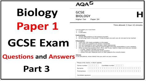 2023 Gcse Biology Paper 1 Exam Questions And Answers Part 3