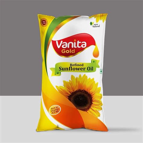 Vanita Gold Natural Refined Sunflower Oil Packaging Type Pouched