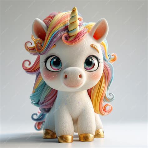 Premium Photo | A white unicorn with rainbow hair and rainbow hair