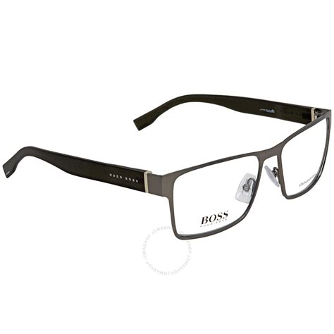 Hugo Boss Mens Silver Tone Rectangular Eyeglass Frames 0730n0r800056 716736146164 Eyeglasses