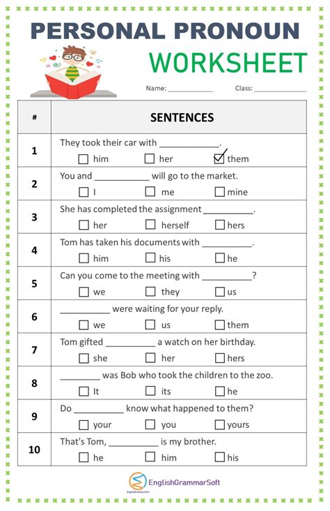 Using Pronouns Correctly Worksheet