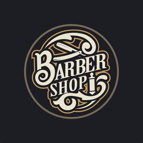 Vintage Logo Barbershop Vector Template Illustration 8327754 Vector Art