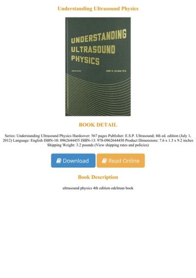 Ebook Understanding Ultrasound Physics Full Online